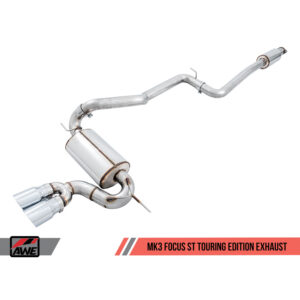 AWE Tuning Ford Focus ST Track Edition Cat-back Exhaust-Chrome Silver Tips