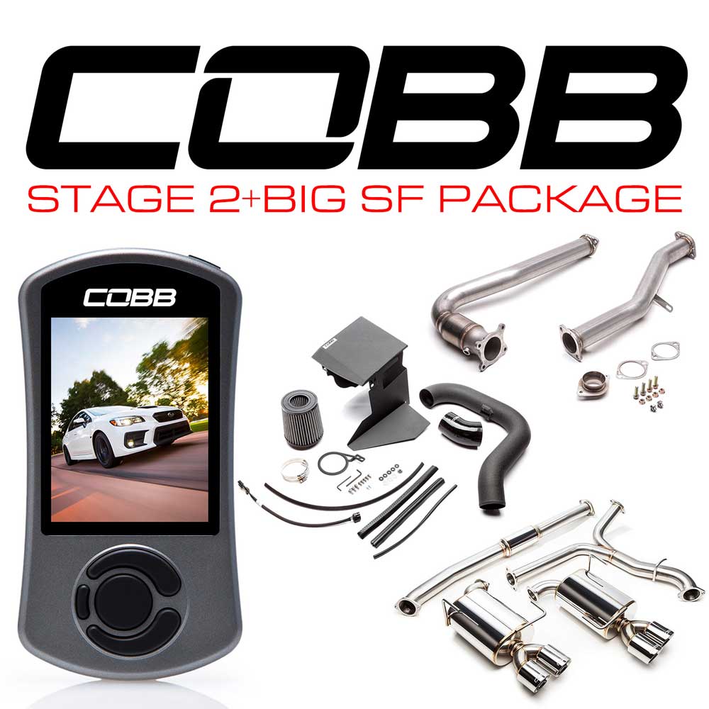 Cobb 2018 Subaru WRX (6sp M/T) Stage 2 + Big SF Power Package (Non-Resonated J-Pipe)